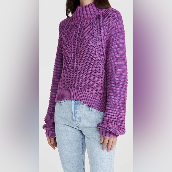 Free People Sweetheart Sweater Glowing Orchid - Picture 4 of 16